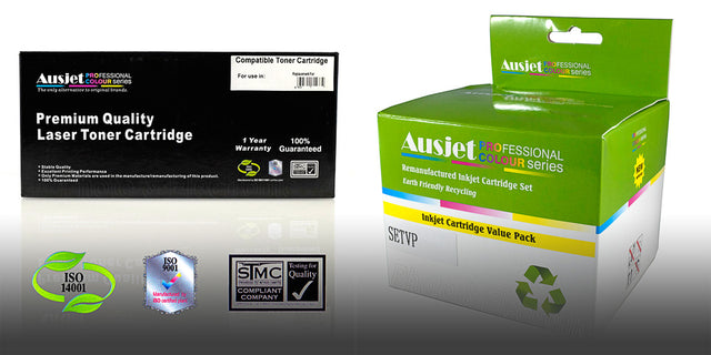 Ausjet toner box and Inkjet Value pack