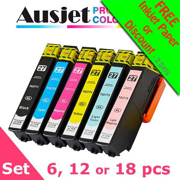 Ausjet 277XL non-OEM Ink cartridge Value Pack for Epson XP-850,860, XP-950,960
