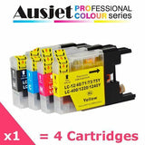 Ausjet LC73XL non-OEM Ink Cartridge Value Set for Brother MFCJ430 -MFCJ6910, DCP