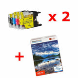 Ausjet LC73XL non-OEM Ink Cartridge Value Set for Brother MFCJ430 -MFCJ6910, DCP