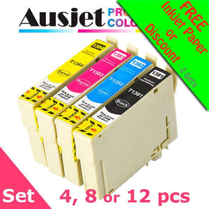 Ausjet 138 non-OEM Ink cartridge Set for Epson WF3520-7520, WF320-845, NX230-635