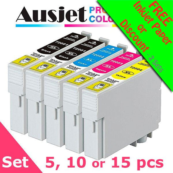 Ausjet 200XL non-OEM Ink cartridge Value Pack for Epson XP100-400/10, WF2510-2540