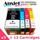 Ausjet non-OEM new Ink Cartridge Set alt. for HP 920XL; Officejet 6500,7000,7500