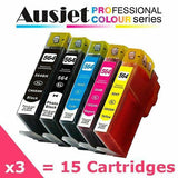 Ausjet non-OEM Ink Cartridge for HP 564XL, 5-colour Photosmart C6380,D7560,C410