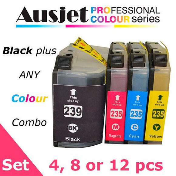 Ausjet LC239XL LC235XL non-OEM Ink Cartridge Set for Brother MFC-J5320,MFC-J5720