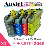 Ausjet LC233 non-OEM Ink Cartridge Set for Brother MFC-J4620DW -MFCJ5720DW