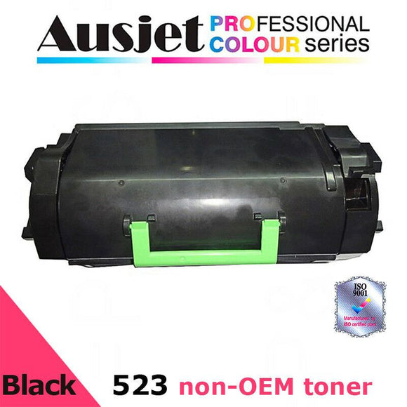 Ausjet 523 non-OEM new BLACK Toner for LEXMARK MS810 MS811 MS812, 6000 pages