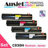 Ausjet C930H non-OEM Toner Set for LEXMARK C935 series, 25/16000 pages