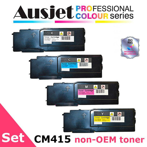 Ausjet CT202352-55 non-OEM Toner Set for XEROX DocuPrint CM415, 11000 pp