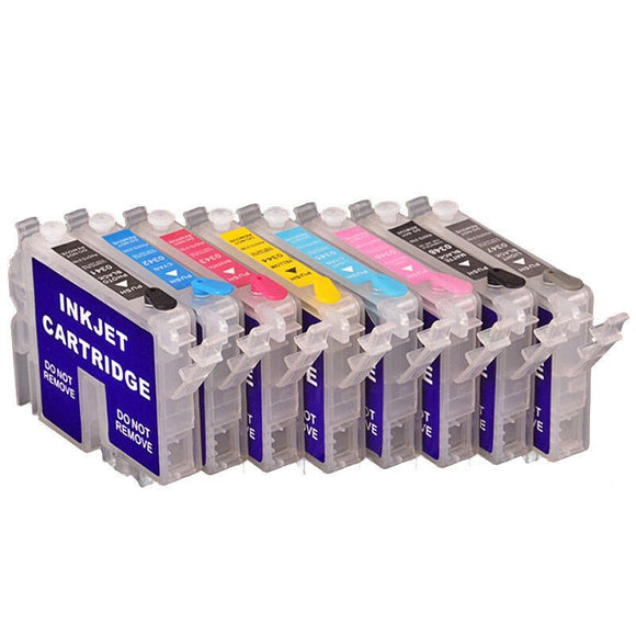 8x Refillable T0341-T0348 Empty Ink Cartridge for Epson Stylus Photo 2100 2200