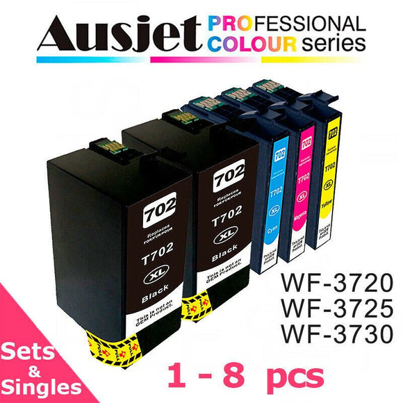 Ausjet 702XL non-OEM Ink cartridge for Epson Workforce WF3720,WF3725, WF3730