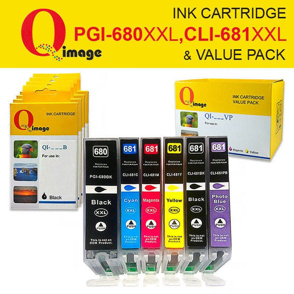 Q-Image 680XXL,681XXL non-OEM Ink cart for Canon Pixma TR7560-8560 & TS6160-9560