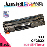 Ausjet non-OEM Toner alt.for HP 83X,CF283X, for use in LaserJet Pro M127,201,225