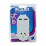 Jackson USB Wall Charger / Adapter with 1x AC outlet, USB and USB-C, fast charge