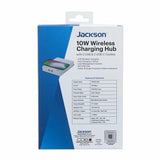 Jackson 10W USB Wireless Charging Hub with 2x AC outlet, 2x USB and 2x USB-C